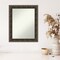 Amanti Art Non-Beveled Wood Wall Mirror, Intaglio Embossed Black Frame